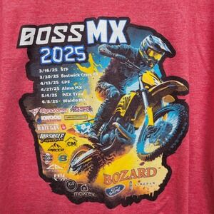 BOSS MX 2025 Motocross Race TShirt Mens XL Pullover Graphic Tee Racing Sportwear